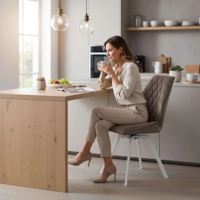 Стул Rafael M-R 360, d05 CAPPUCCINO LUX\белый_2