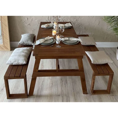 Скамья садовая 1530*290*395 DYATEL, сосна (цвет дуб)_2