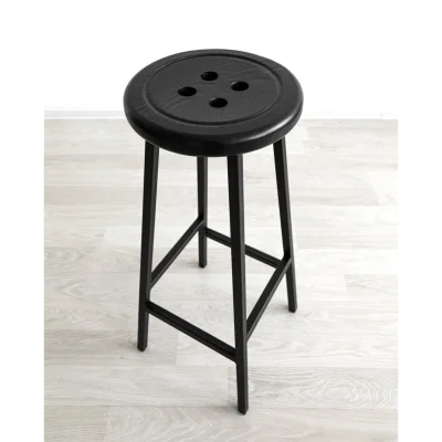 Стул полубарный BUTTON-65 черный/черный_8