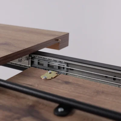 Стол LEON LUX RADIAL-180, раздвижной 180(240)х95, Дуб Веллингтон/Чёрный_15