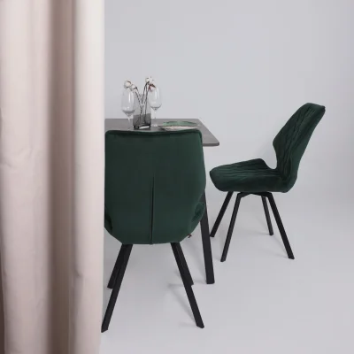 Стол TIRK RADIAL-110, раздвижной 110(142)х70, Дымчатая керамика/Чёрный_3