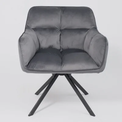 Кресло VIRGINIA, поворотное, велюр, тем.-серый HCJ-40/черный_8