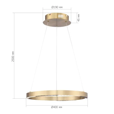 Светильник подвесной ST-Luce латунь/латунь LED 1*25W 4000K PARILLA_5