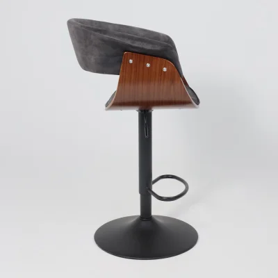 Стул барный ROSSI, велюр, темно-серый Fabb 16/черный_4