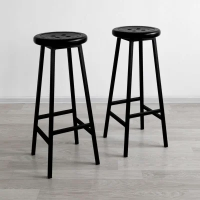 Стул барный BUTTON-78 черный/черный_6