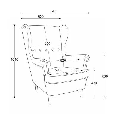 Кресло для отдыха Тойво Zodiak 995, серый (черные опоры) BY_3