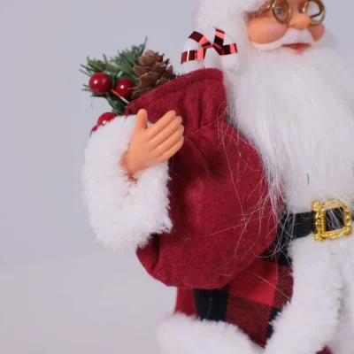 Интерьерное украшение "Санта-Клаус с мишкой", 30см (RY-149)_10