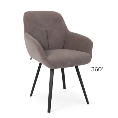 Стул ROMEO SMILE 360, b05 LATTE LUX\черный фотография