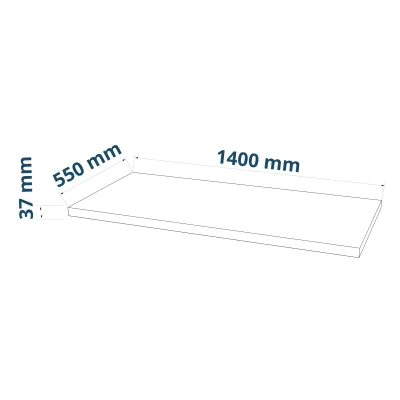 Стол письменный Ингар 2/55, дуб беленый / белый, 1400*750*550_5