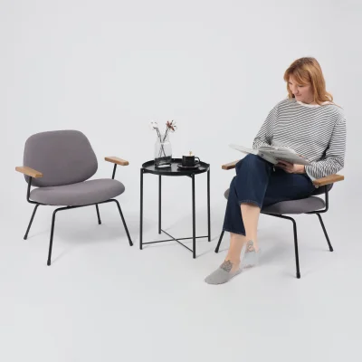 Кресло RUDO, серое букле SD8068-5/черный_7