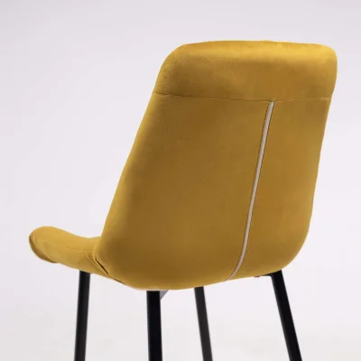 Стул AV 435, полубарный, горчичный бархат/черный_6