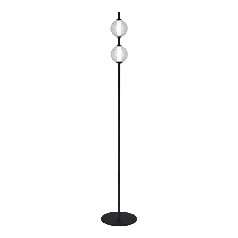 Светильник напольный ST-Luce Черный/Прозрачное кракелированное стекло LED 2*8,5W 3000K PEEK фотография