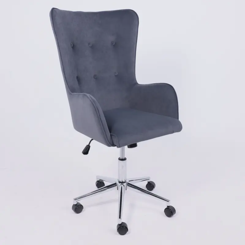 Кресло поворотное BELLA XL chrome, Kiton 713 Graphite, велюр/графит_preview_12