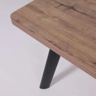 Стол LEON LUX RADIAL-180, раздвижной 180(240)х95, Дуб Веллингтон/Чёрный_12