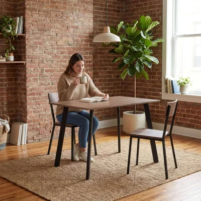 Стол СВАРОГ, 1100х680х750, Гикори Прадо / черный_6