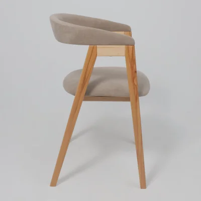 Кресло ЛОНДОН, песочный микровелюр D Simple 05/светлый бук_13