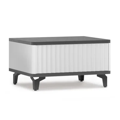 Стол-консоль SHTABE ROYAL 5001 эко, Белый-Металл Бруклин-Черный фотография