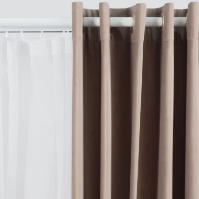 Штора "Бархат" 2х2,5м  на люверсах, цвет капучино (арт.5018-44) фотография