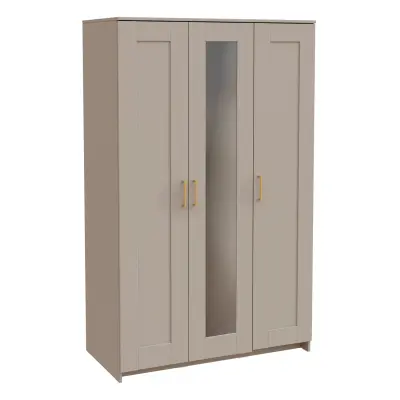 Шкаф НАВИ 117х50х190, кашемир (3 двери + 1 зеркало) (2.15.01.080.19 RU) фотография