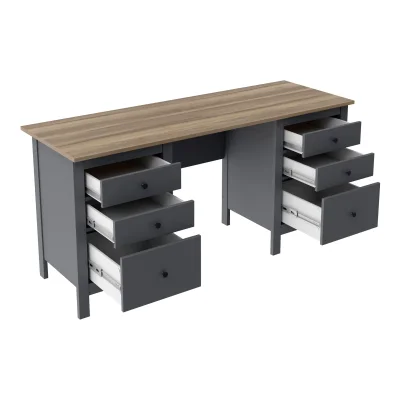 Стол письменный САГА, 161х56см, серый/ясень (2.08.06.200.15 RU)_2