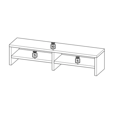 Тумба ЭНКЕЛЬ ТВ16,  160х37х38см, дуб беленый_7