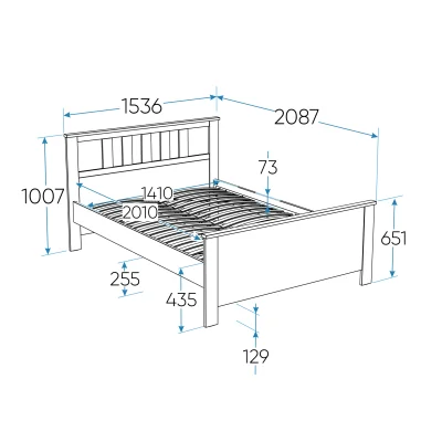 Спальня Сага, темно-бирюзовый. Комплект №3_10