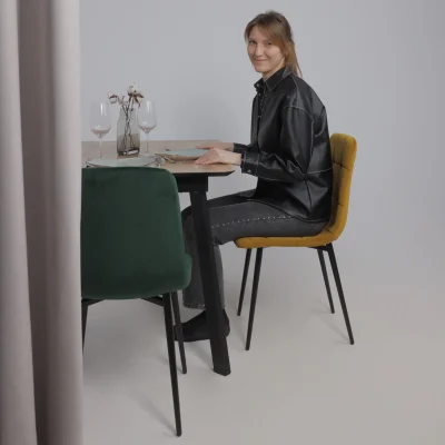 Стул AV 406-N, карри бархат Confetti chai tea/черный_19