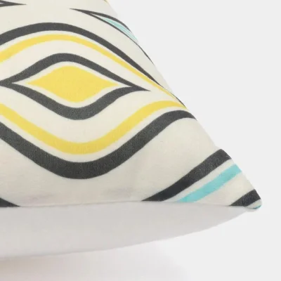 Подушка декоративная МАТЕХ FANTASY РЕТРО 2, р-р 33*33*10. Цвет голубой/желтый, арт. 31-420_6