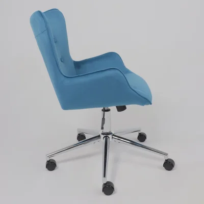 Кресло поворотное BELLA chrome, Seven 115, велюр/темно-голубой_12