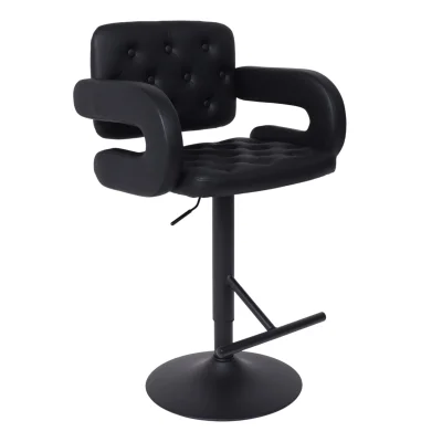 Кресло барное ELTON, экокожа, черный/черный фотография