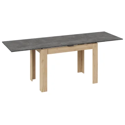 Стол раздвижной ПРОМО Тип 4, 1100(2098)*670, ателье темный/дуб крафт золотой_4