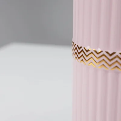 Ваза керамическая POLO, розовый, 9,5*21,5см_3