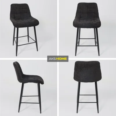 Стул BARON, барный, черный микровелюр CD2302-29/черный_2