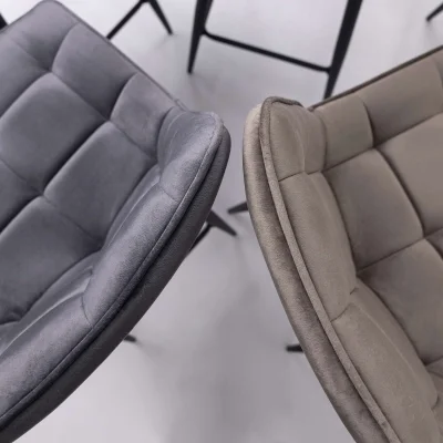 Стул LINX, полубарный, бежевый велюр G062-13/черный_14