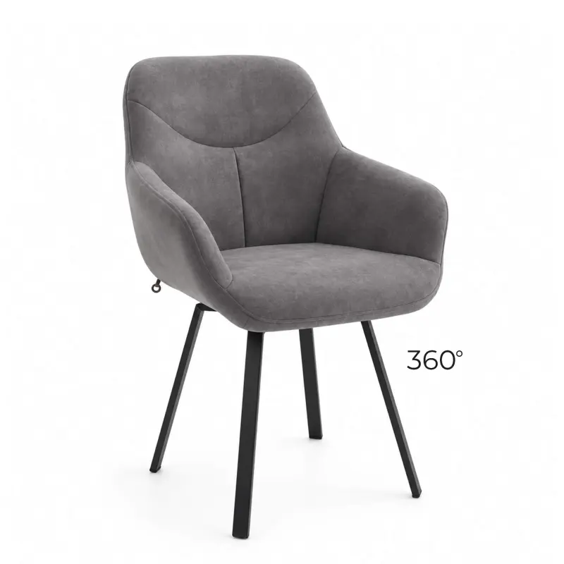 Стул ROMEO SMILE 360, b28 ANTRACITE LUX\черный фотография