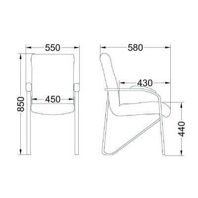 Кресло SAMBA AKS-1 белая экокожа, подлокотники мягкие_5