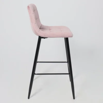 Стул STELLA, барный, пыльная роза велюр HLR25/черный_11