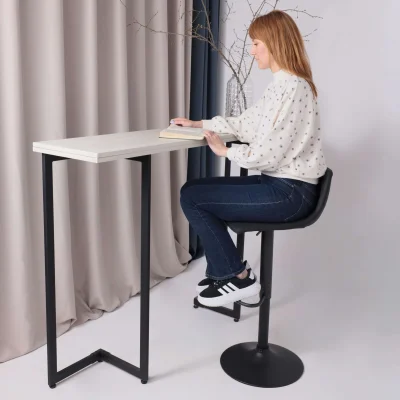 Стул барный BEN, ткань,  черный/черный_7