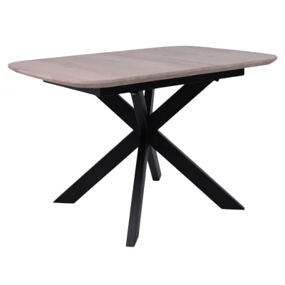 СТОЛЕШНИЦА ВЕЙВ раздвижная + ПОДСТОЛЬЕ КСЕ/Р-80 черный (1200(1600)/800/750)_1