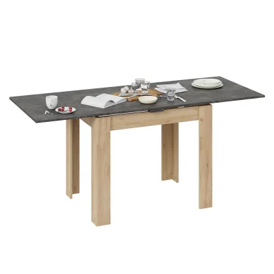 Стол раздвижной ПРОМО Тип 3, 900(1698)*670, ателье темный/дуб крафт золотой_4