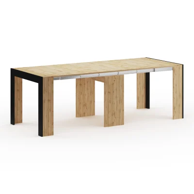 Стол раскладной (тумба) "MOBI", к.Черный / ф.Дуб вотан_3