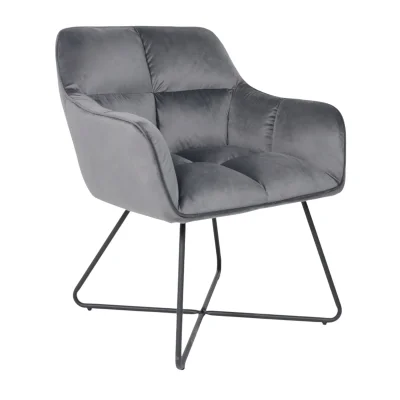 Кресло FLORIDA, темно-серый велюр HCJ-40/черный фотография