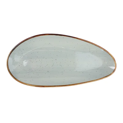 Блюдо овальное VITAL, фарфор, мятный, 36*17,5*2см фотография