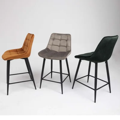 Стул LINX, полубарный, бежевый велюр G062-13/черный_13