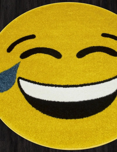 Ковер SMILE NC12 - YELLOW - Круг 1 на 1 фотография