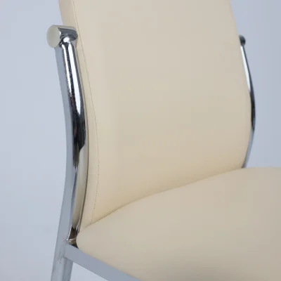 Стул DENVER, экокожа, бежевый TP12/хром_11