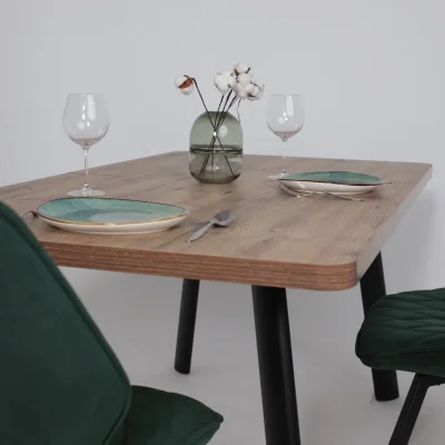 Стол LEON LUX RADIAL-180, раздвижной 180(240)х95, Дуб Веллингтон/Чёрный_5