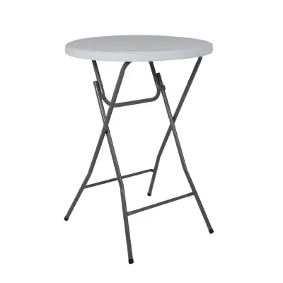 Стол складной Table AKS тип 20, белый (D80х110) фотография