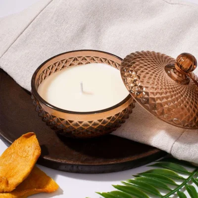 Ароматическая свеча MANGO & PEACH в стекле, Д90 Ш90 В80_4