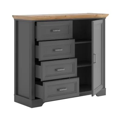 Спальня "JASMIN", графит+дуб артизан. Комплект №1_12